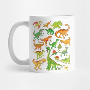 20 Popular Dinosaurs like T Rex, Velociraptor, Brachiosaurus Mug